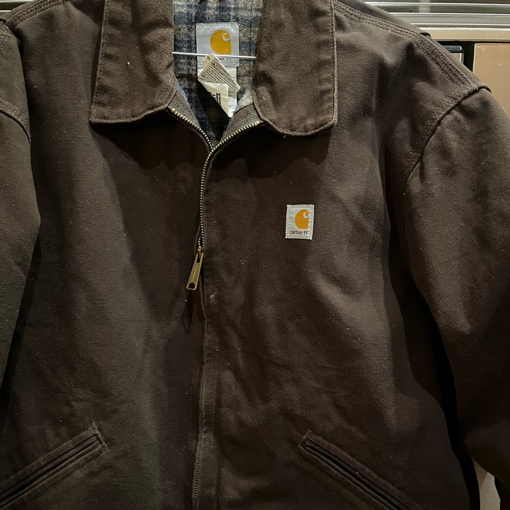 Carhartt Men's Dark Brown J200 DKB Detroit Blanket Jacket - Picture 3 of 9